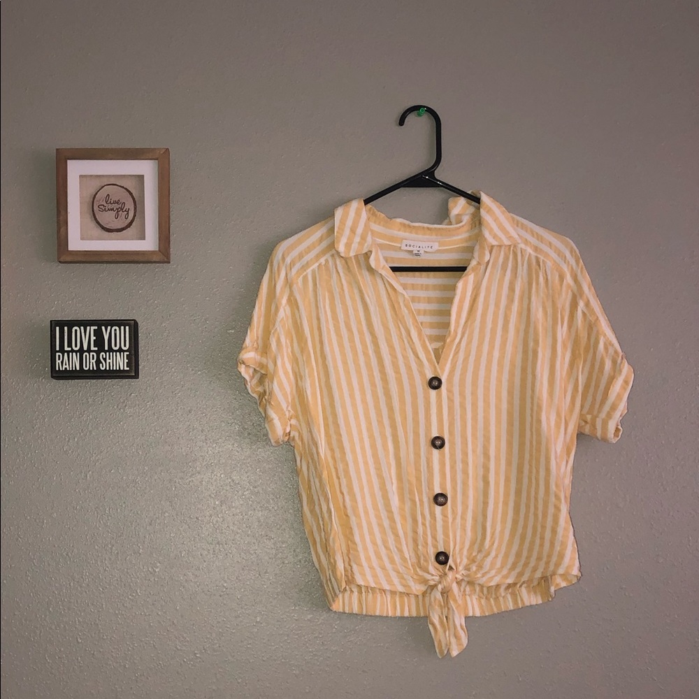 Button down stripped shirt